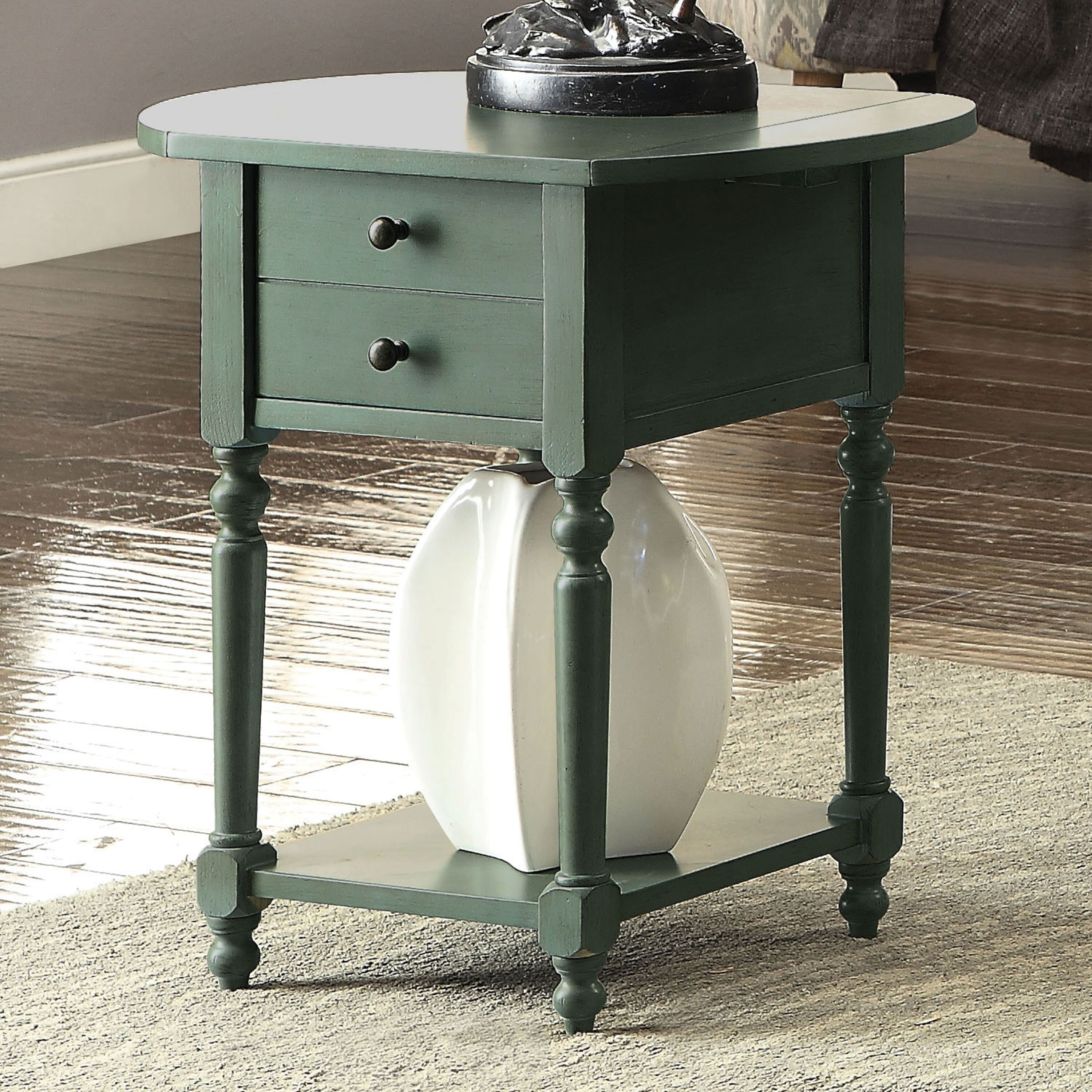 Furniture of America Kist Country 25-inch Solid Wood 1-shelf Side Table - Mycitystee