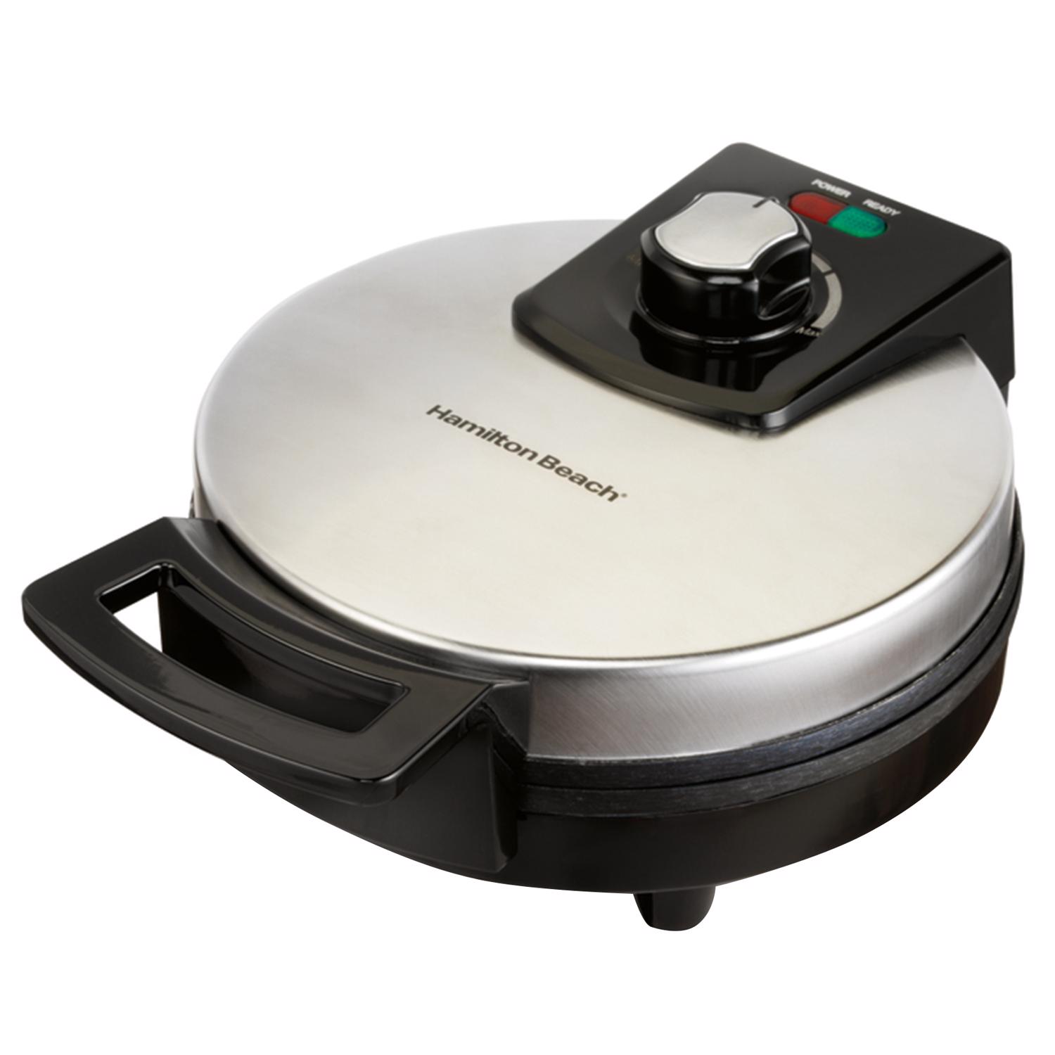 Hamilton Beach 1 waffle Black/Silver Stainless Steel Belgian Waffle Maker - Mycitystee