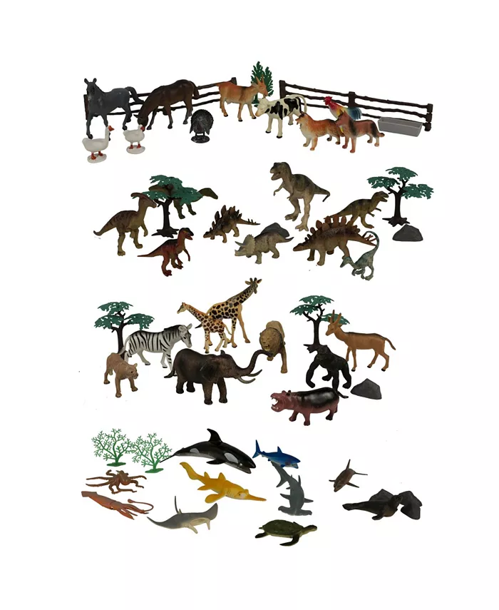 Wenno Animal Figure Set with Accessories， 65 Pieces - Mycitystee