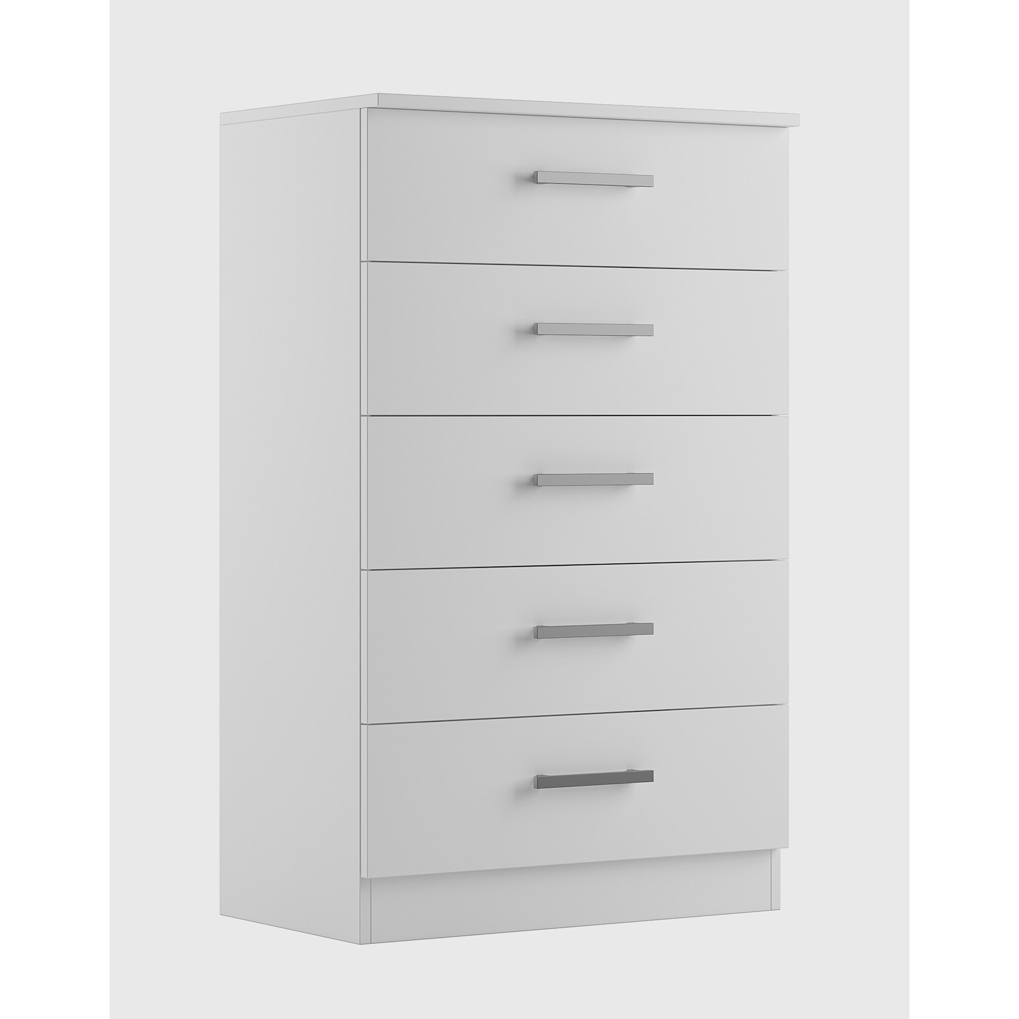 Hanover White Tall 5 Drawer Wooden Chest - - 31000795 - Mycitystee