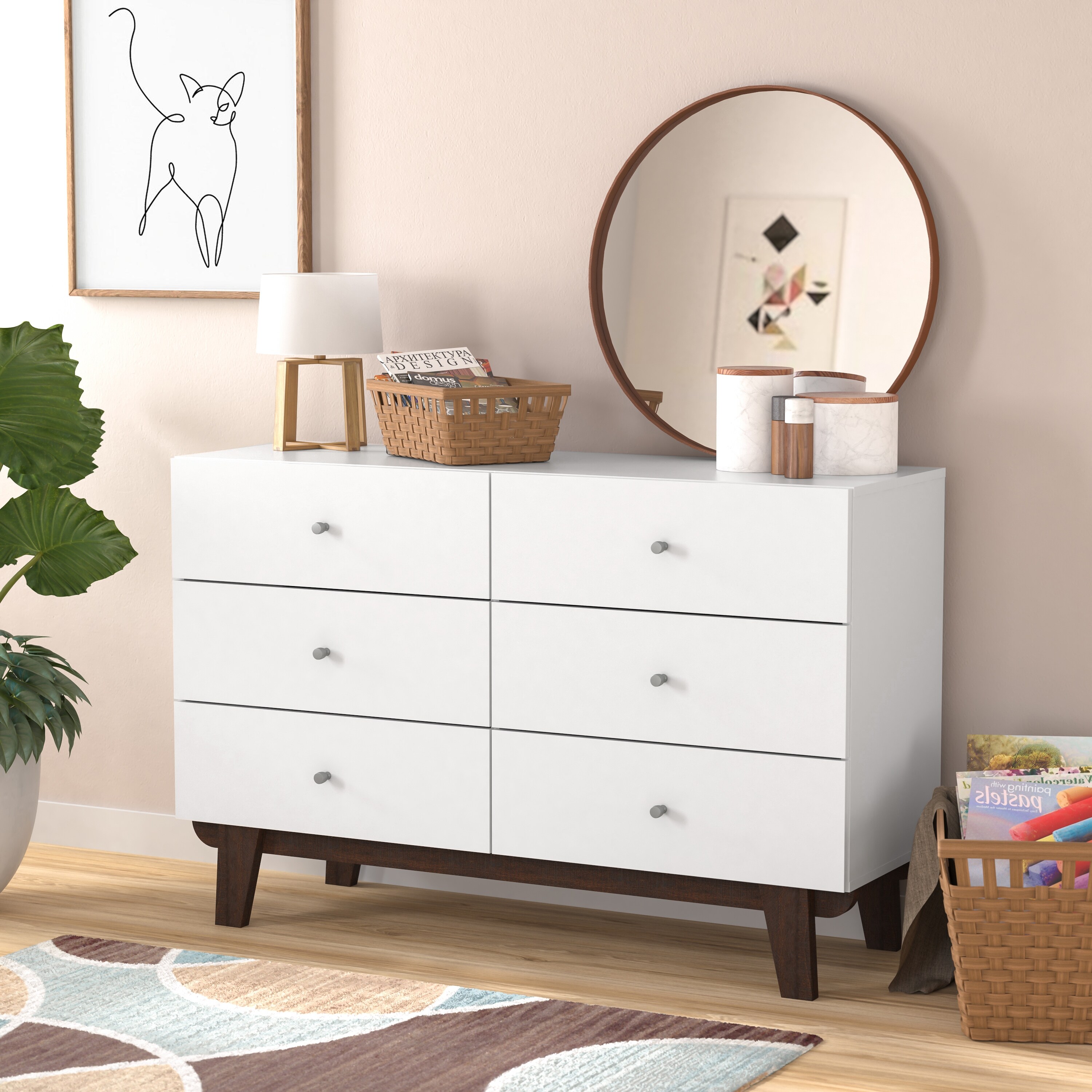 Living Essentials by Hillsdale Kincaid Wood 6 Drawer Dresser - - 34271066 - Mycitystee