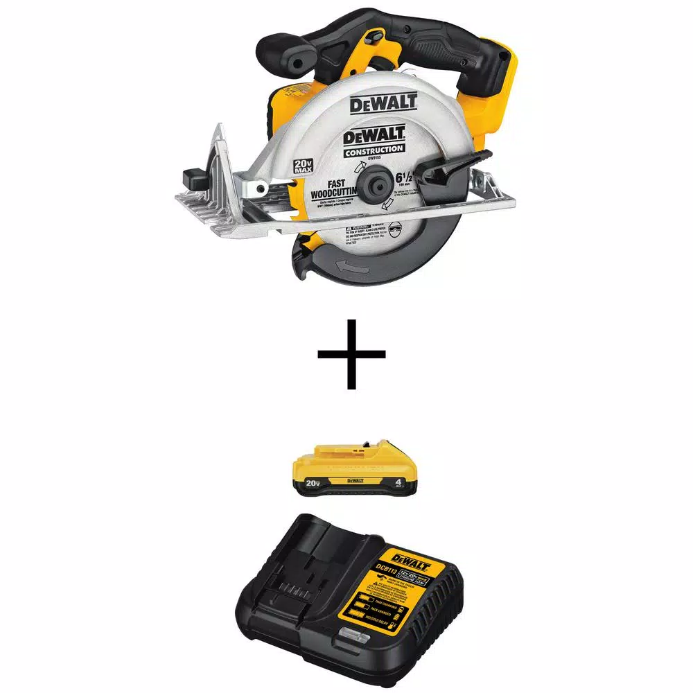 DEWALT 20-Volt MAX Cordless 6-1/2 in. Circular Saw with (1) 20-Volt Battery 4.0Ah and Charger and#8211; XDC Depot - Mycitystee