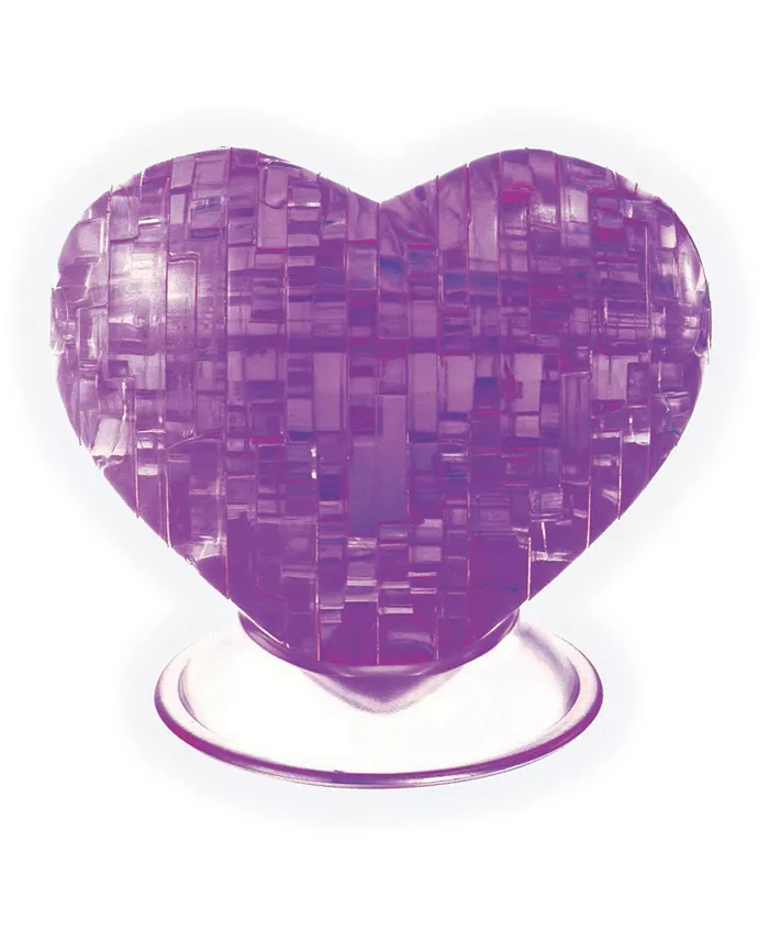 Areyougame 3D Crystal Puzzle - Heart Purple - 46 Piece - Mycitystee