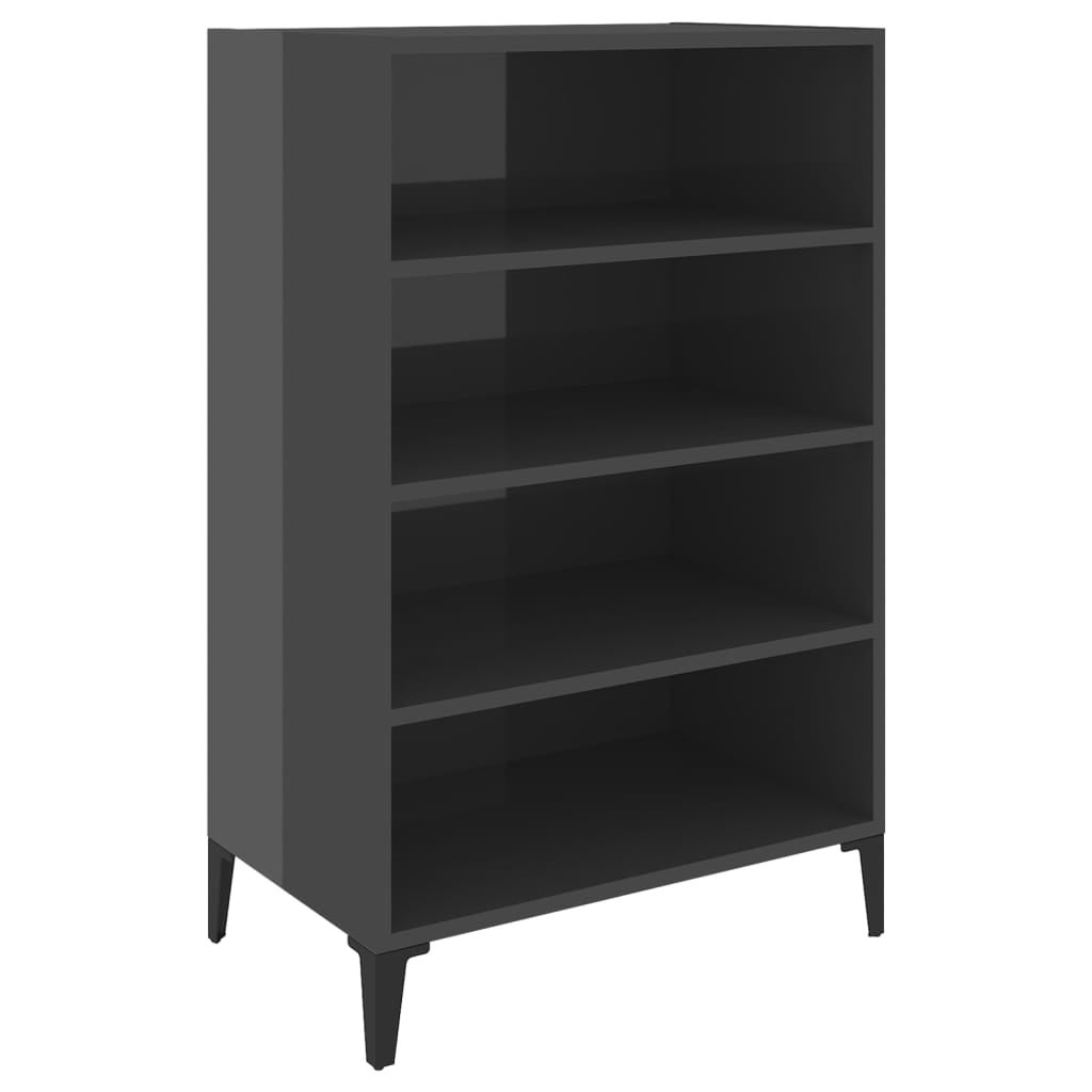 vidaXL Sideboard High Gloss Gray 22.4