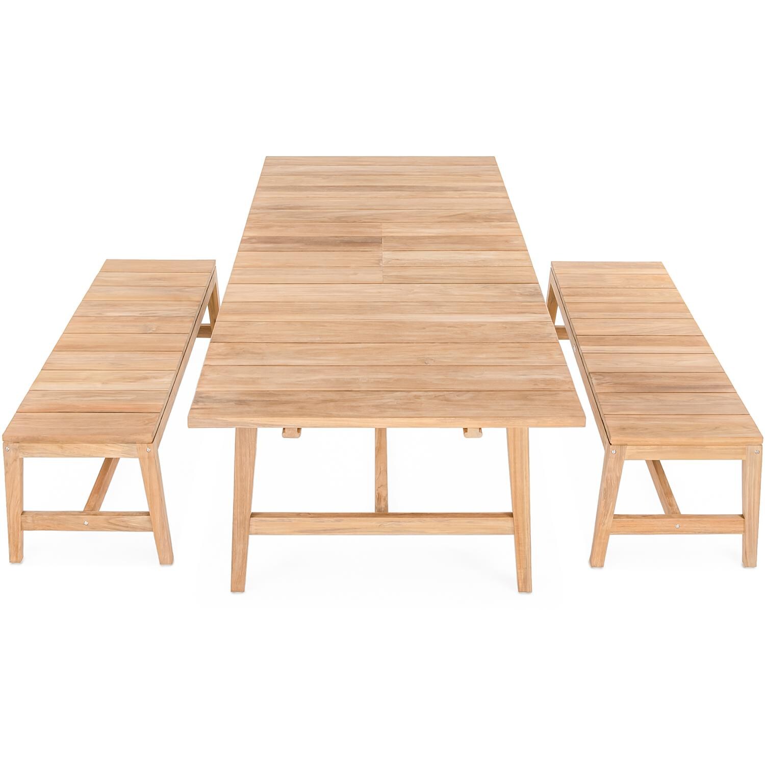Signature Candleview Expansion 3-Piece Dining Set W/ Extend 72/96-Inch Table - Mycitystee
