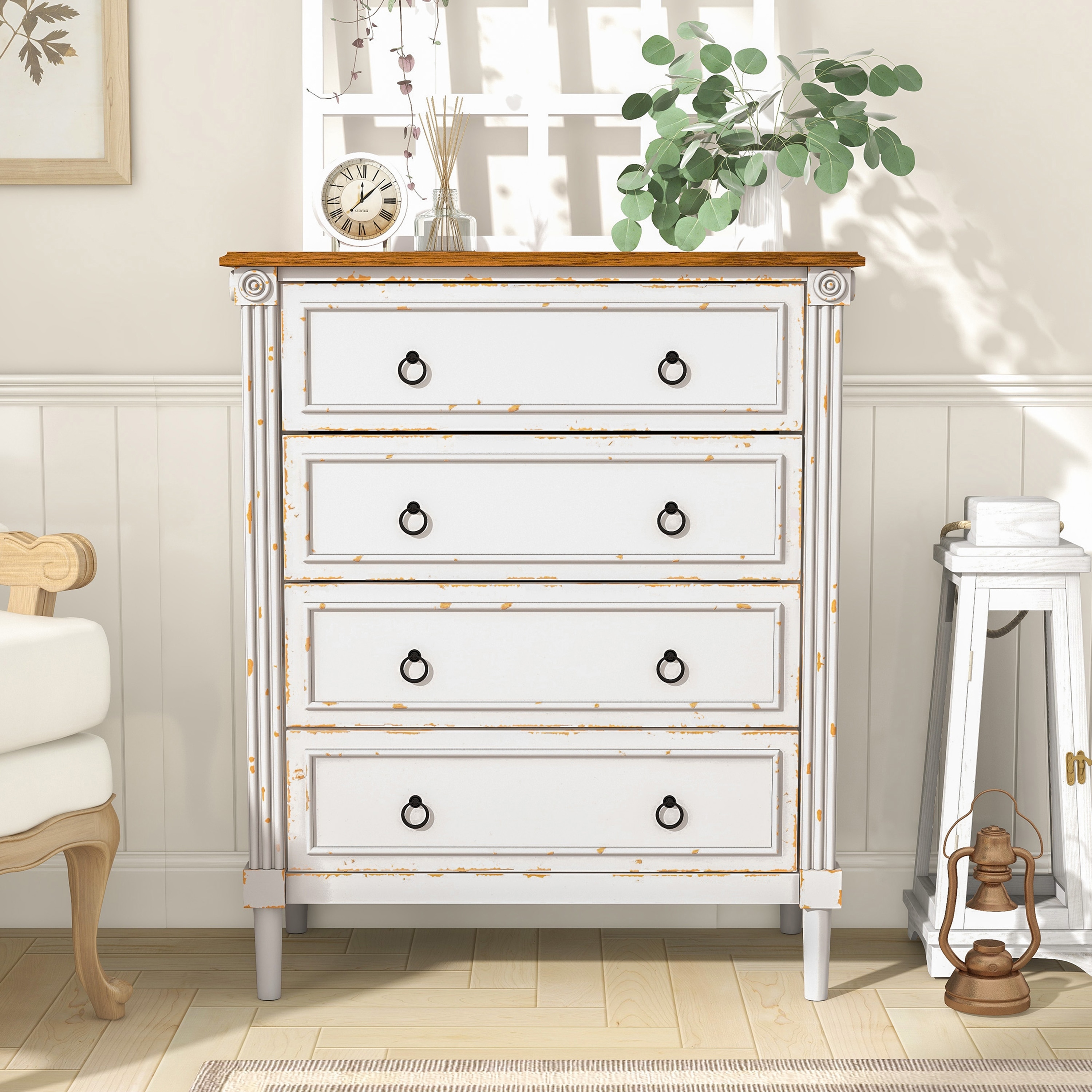 Furniture of America Joneigh Traditional Solid Wood 4-drawer Chest - - 35857885 - Mycitystee