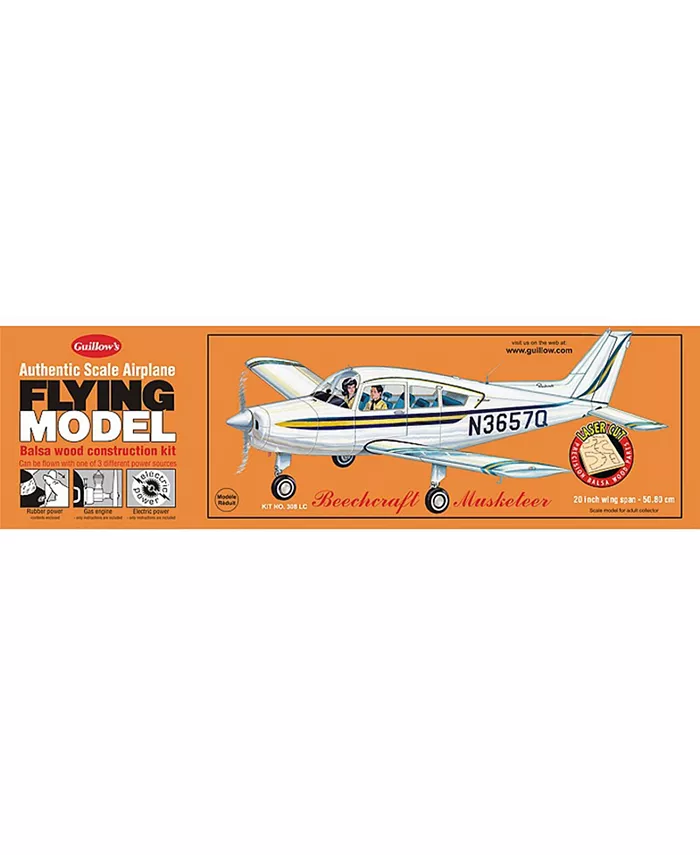 Guillow's Beechcraft Musketeer Laser Cut Model Kit - Mycitystee
