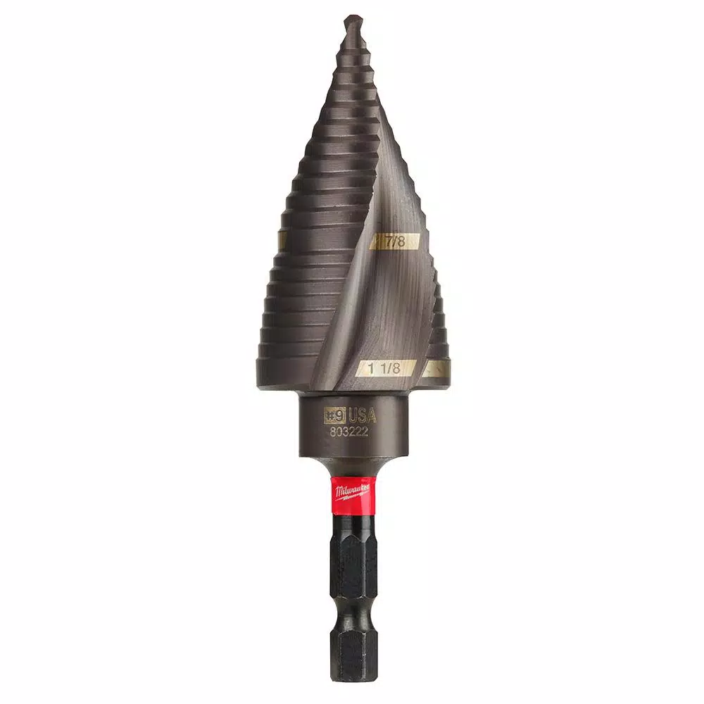 Milwaukee SHOCKWAVE 7/8 in. x 1-1/8 in. #9 Impact-Duty Titanium Step Bit and#8211; XDC Depot - Mycitystee