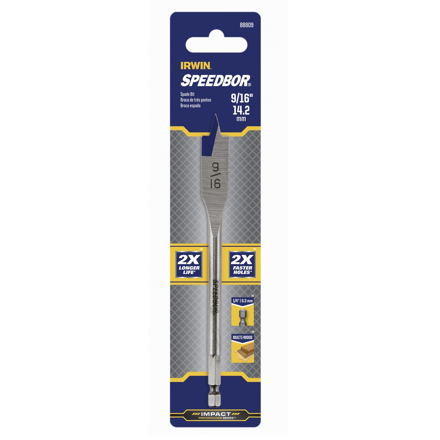 Irwin Speedbor 9/16 in. X 6 in. L Carbon Steel Wood Boring Bit 1 pc - Mycitystee