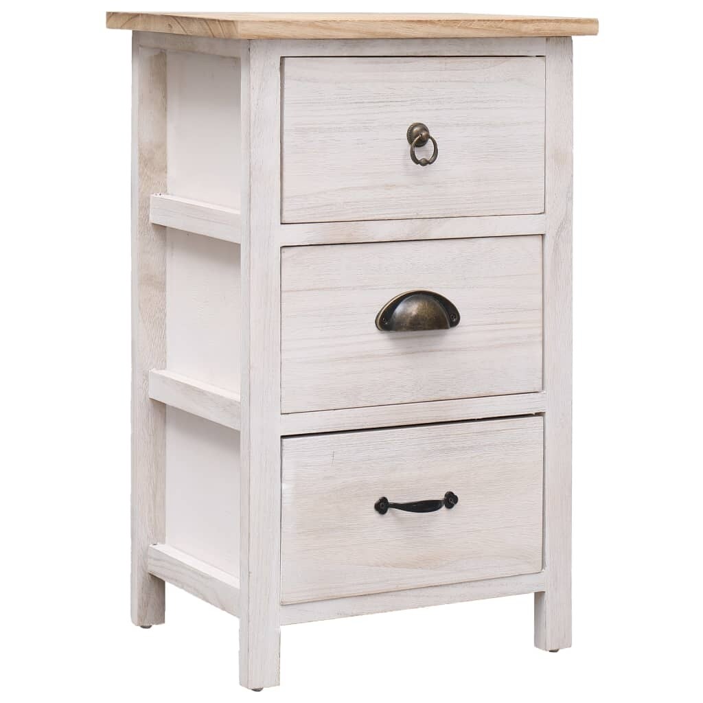 Nightstand with 3 Drawers， Fabric Dresser， Organizer Unit， Storage Dresser for Bedroom， Hallway， Entryway， Closets， Wood - - 37523912 - Mycitystee