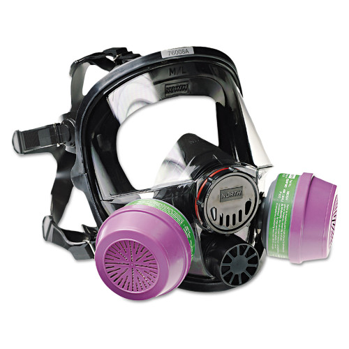 North 7600 Series Full-Facepiece Respirator Mask， Medium/Large (760008A) - Mycitystee