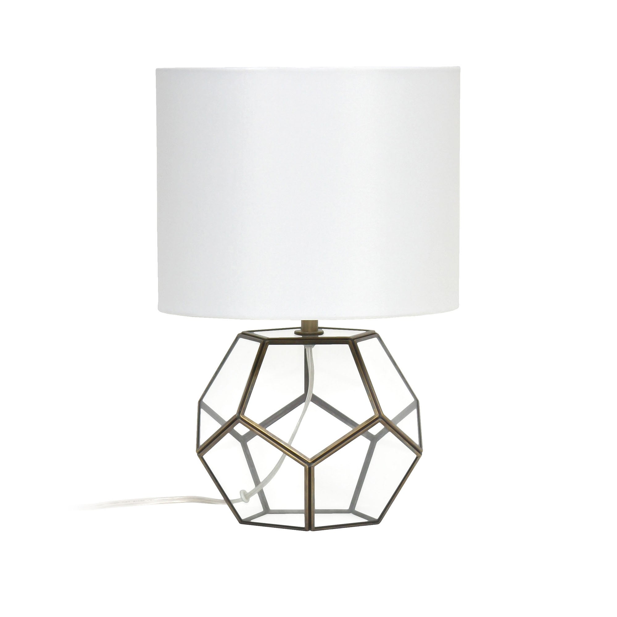 Elegant Designs Glass and Brass Sphere Table Lamp - 10x10x15.5 - Mycitystee