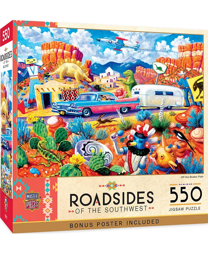 MasterPieces Puzzles Roadsides of the Southwest - Off the Beaten Path 550 Piece Puzzle - Mycitystee