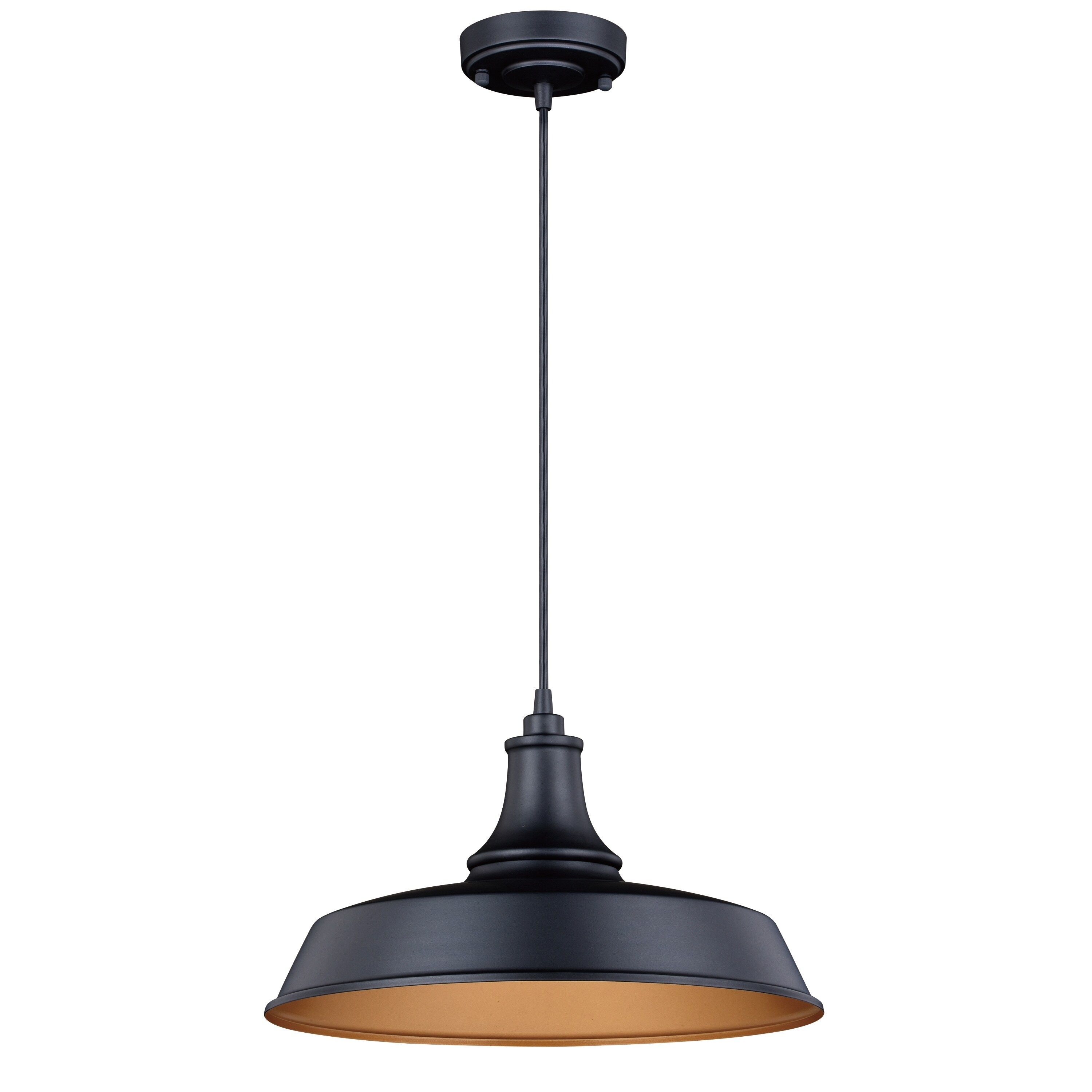 Dorado Bronze Outdoor Farmhouse Pendant Ceiling Light - 15-in W x 8.5-in H x 15-in D - Mycitystee