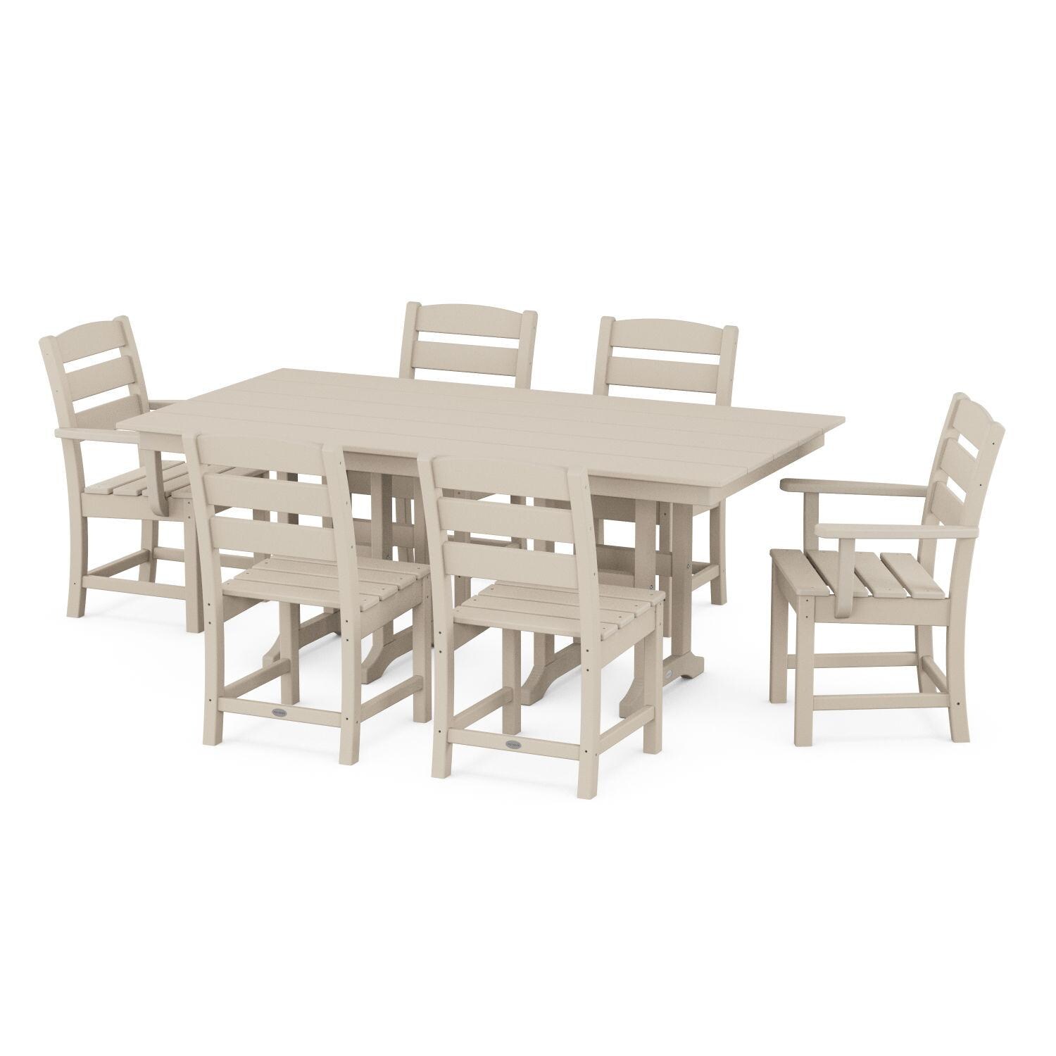 POLYWOOD Lakeside 7-Piece Farmhouse Dining Set - Mycitystee