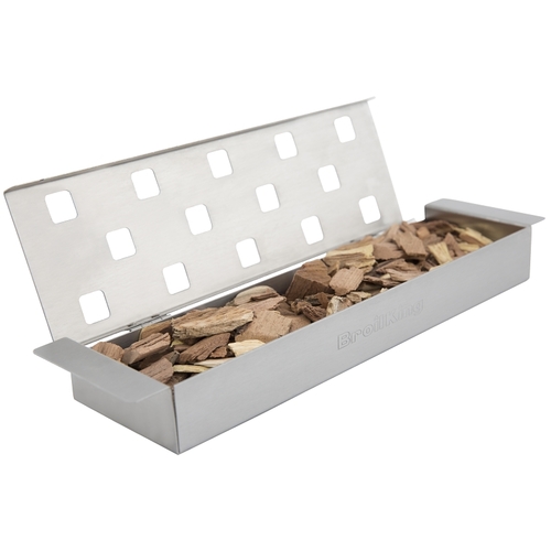 Broil King 60185 Smoker Box， Stainless Steel， Silver， Integrated Handle - Mycitystee