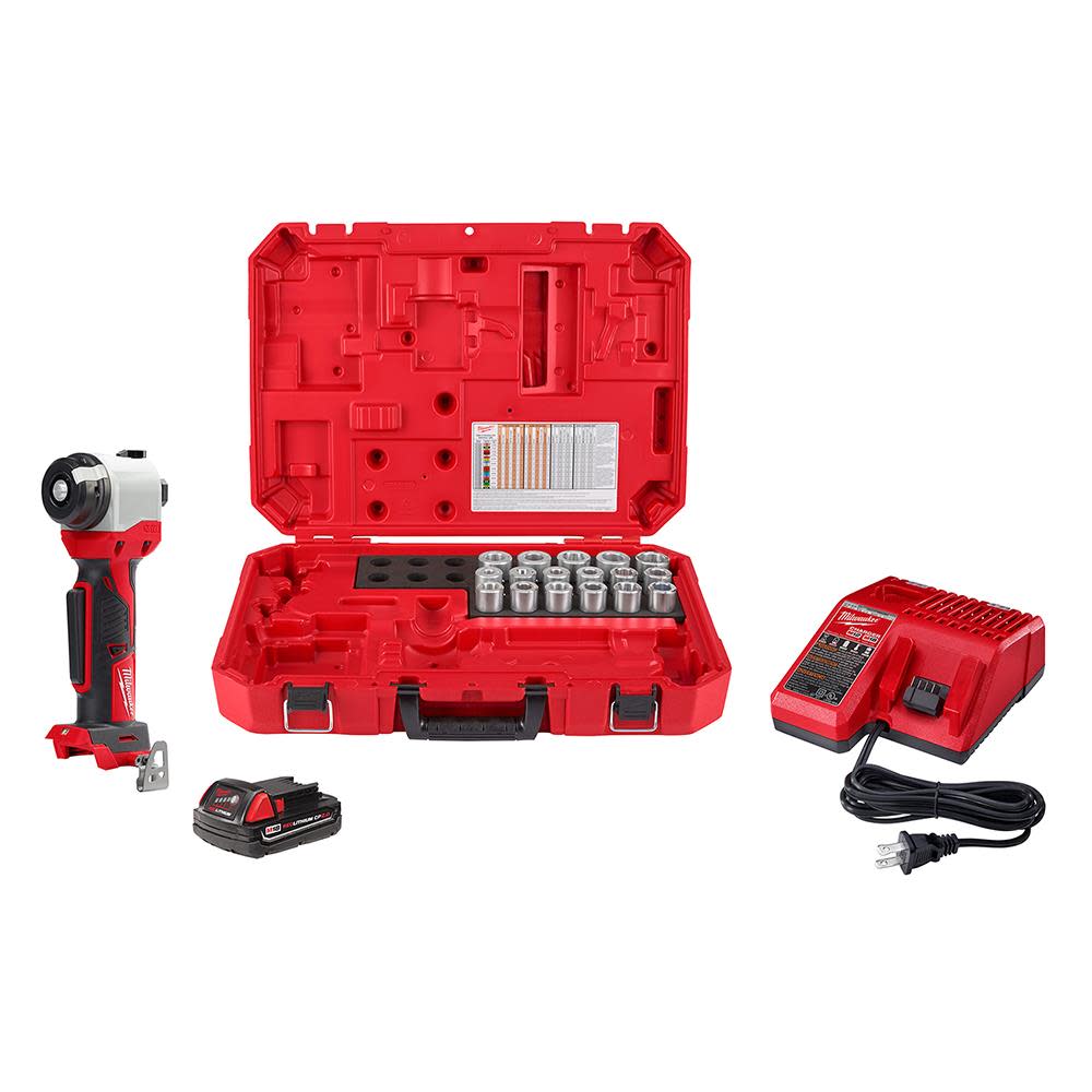 Milwaukee M18 Cable Stripper Kit with 17 Cu THHN / XHHW Bushings 2935CU-21S from Milwaukee - Mycitystee