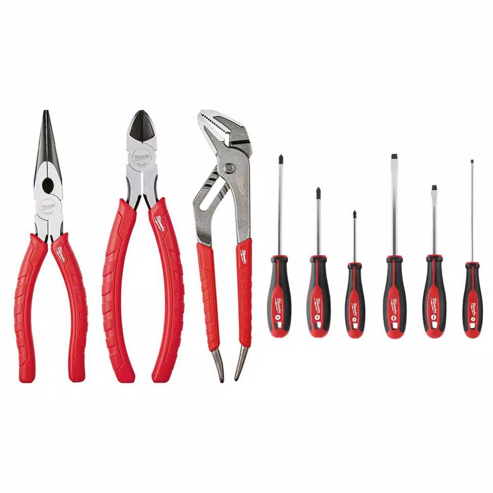 Milwaukee 9-Piece Pliers and Screwdriver Set and#8211; XDC Depot - Mycitystee
