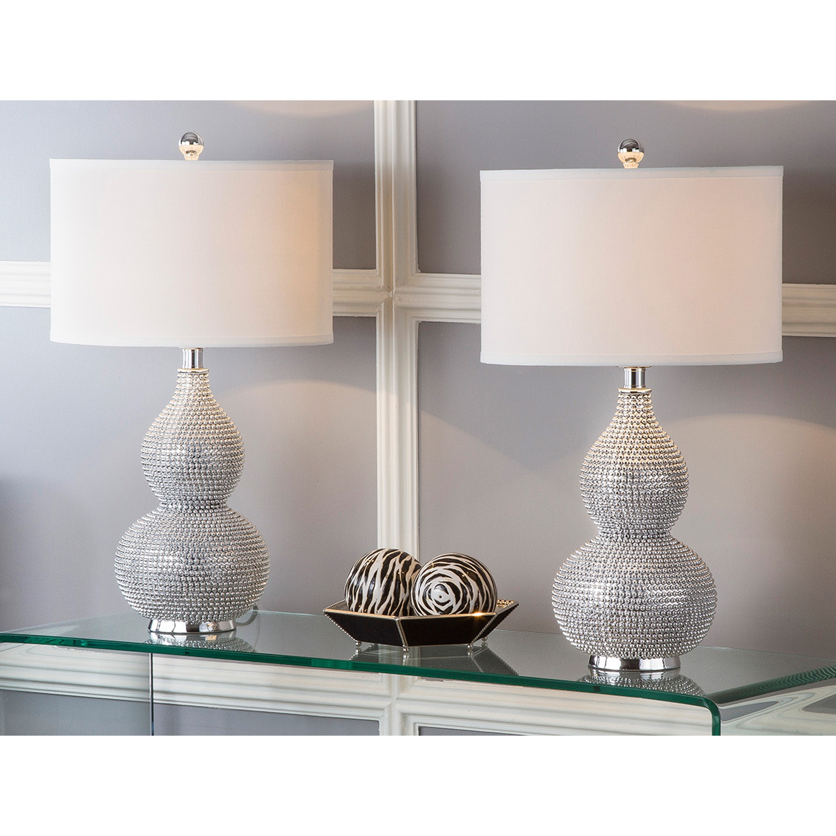 SAFAVIEH Lighting 24 - inch Nicole Bead Base Lamp (Set of 2) - 14