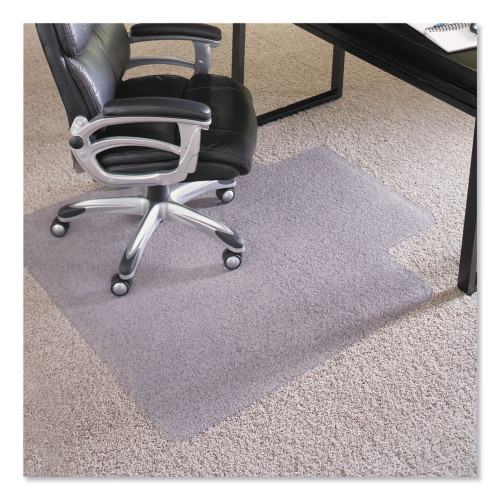 ES Robbins EverLife Intensive Use Chair Mat for High Pile Carpet， Rectangular with Lip， 45