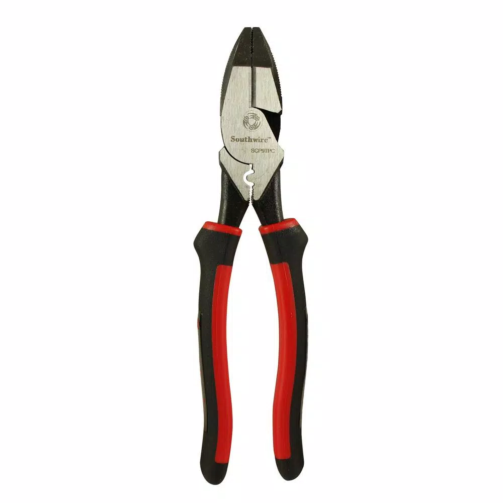 Southwire 9 in. Hi-Leverage Side Cutting Pliers with Crimp-Tape Puller and#8211; XDC Depot - Mycitystee