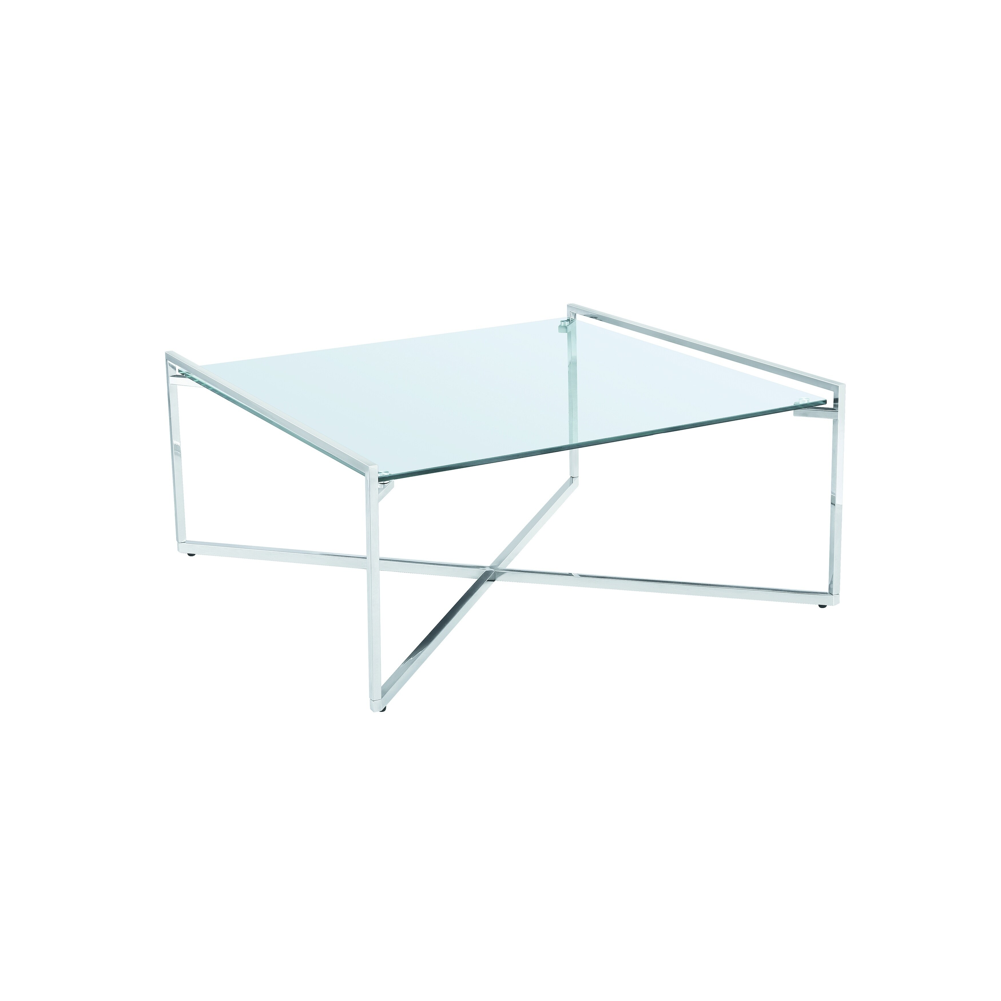 Banner Modern Square Glass/ Metal Coffee Table - Mycitystee