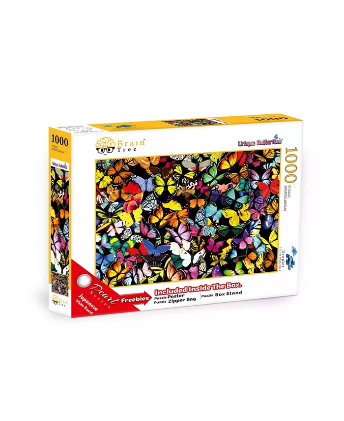 Brain Tree Games Unique Butterflies 1000 Piece Puzzle - Mycitystee