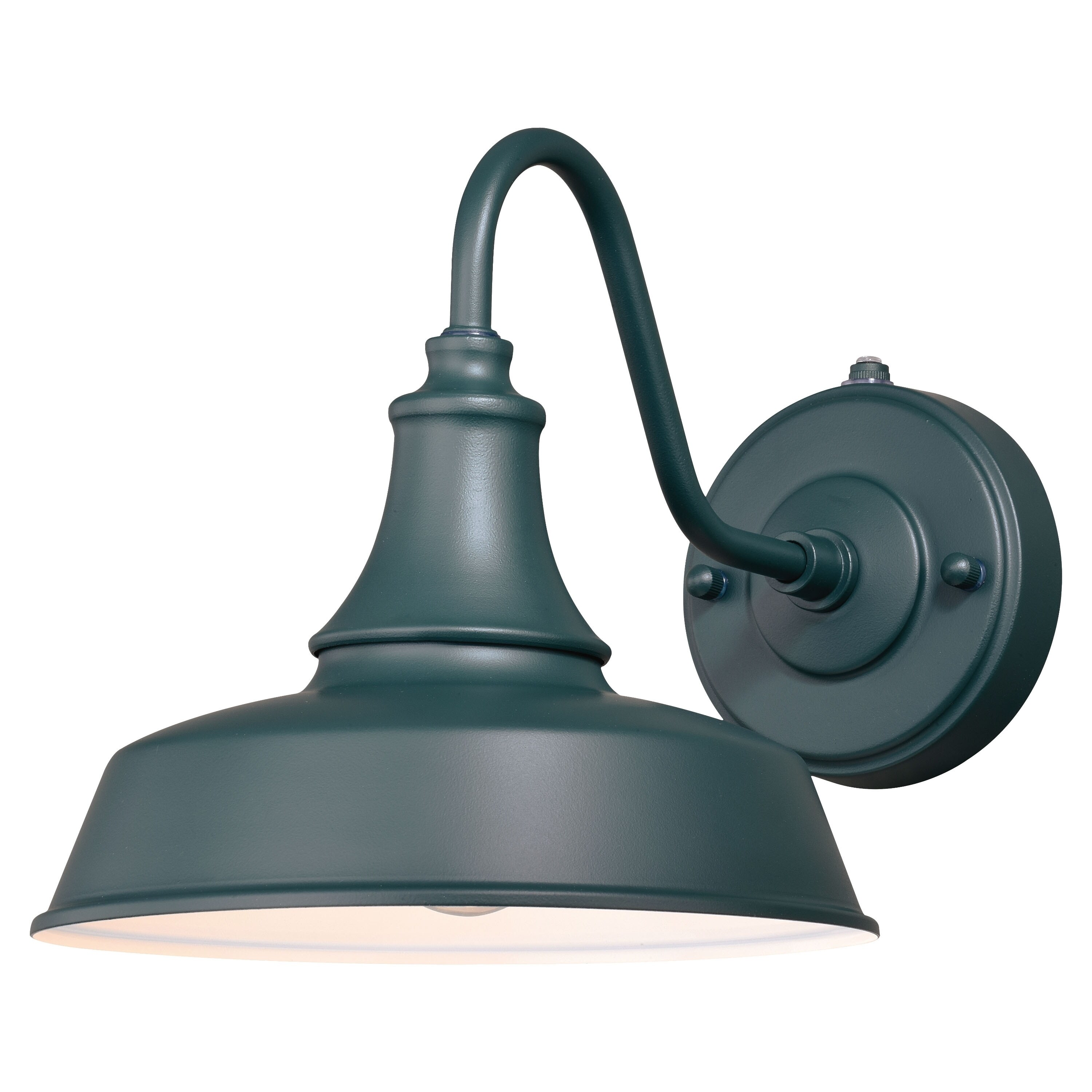 Dorado 1 Light Dusk to Dawn Green White Farmhouse Barn Dome Outdoor Wall Lantern - 9-in W x 13.25-in H x 9-in D Shopping - The Best Deals on Outdoor W - Mycitystee
