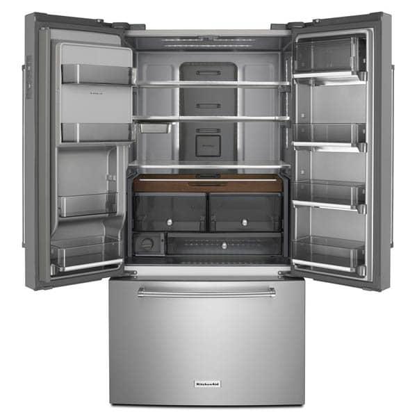 KitchenAid 23.8 Cu. Ft. PrintShield Stainless Steel Counter-Depth French Door Refrigerator - Mycitystee