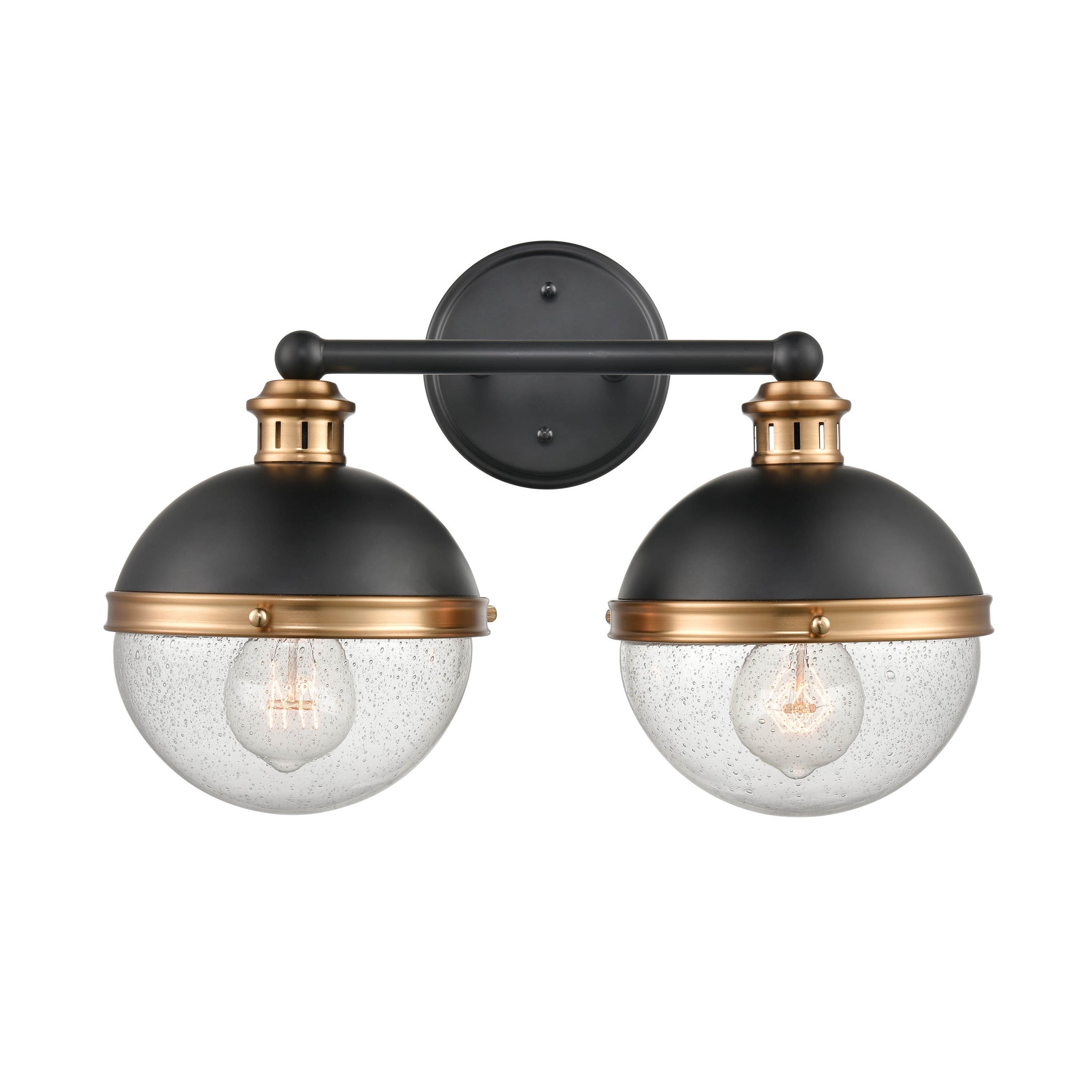 Millennium Lighting Ellmira 2 Light Vanity Fixture in Matte Black / Aged Bronze - Mycitystee