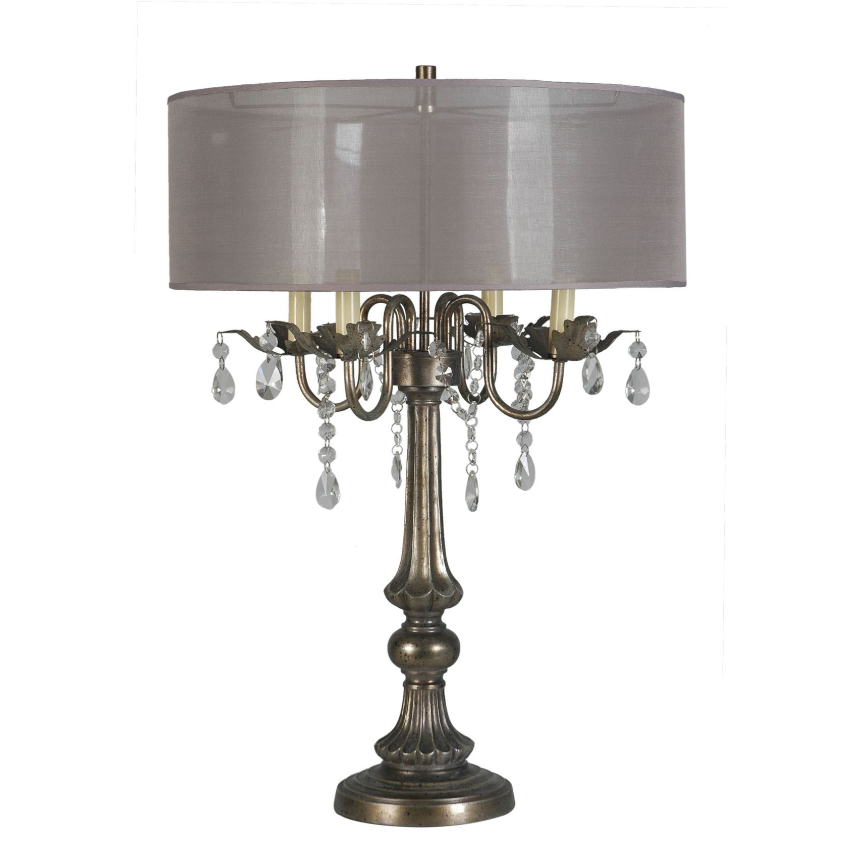 Lamps Per Se 28-inch Antique Silver Table Lamp (Set of 2) - Mycitystee