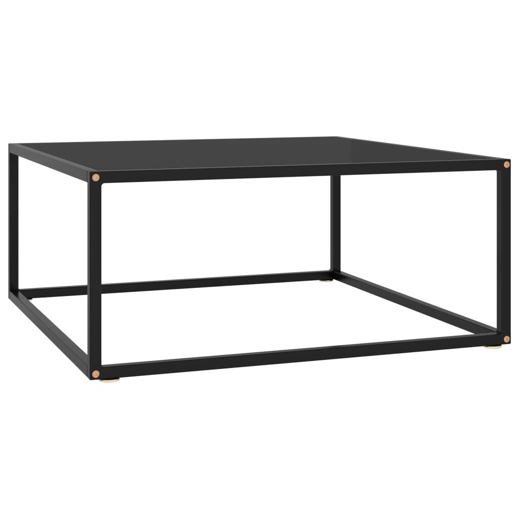 Coffee Table Black with Black Glass 31.5