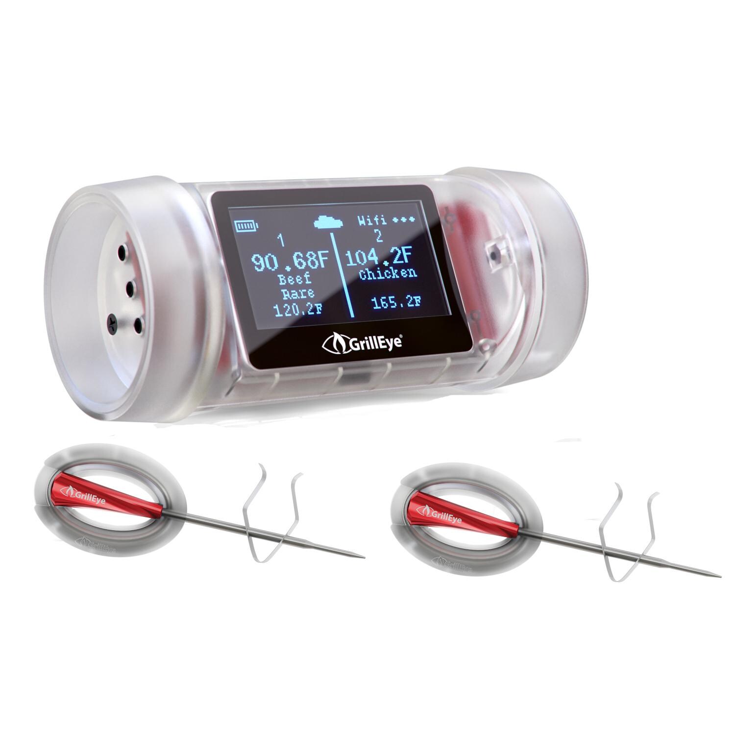 GrillEye Max Wireless Grilling and Smoker Smart Thermometer W/ 2 Probes - Mycitystee
