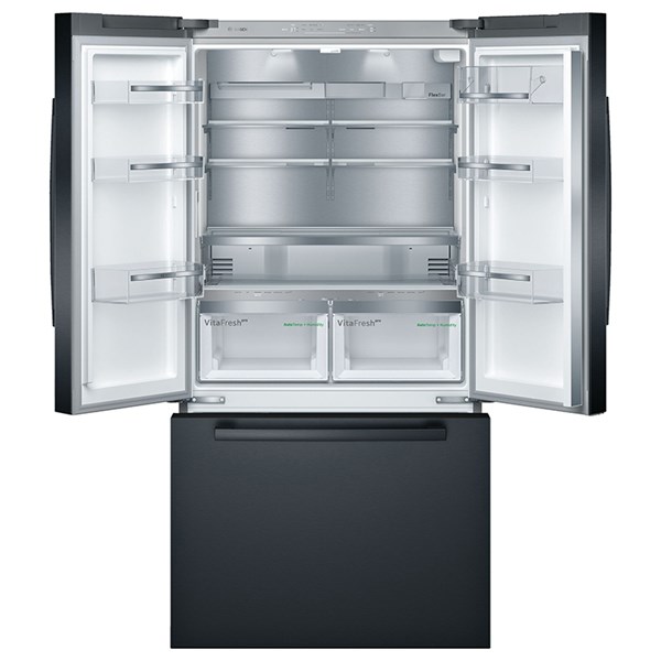 21 cu ft French Door Black Stainless Steel Refrigerator - Mycitystee