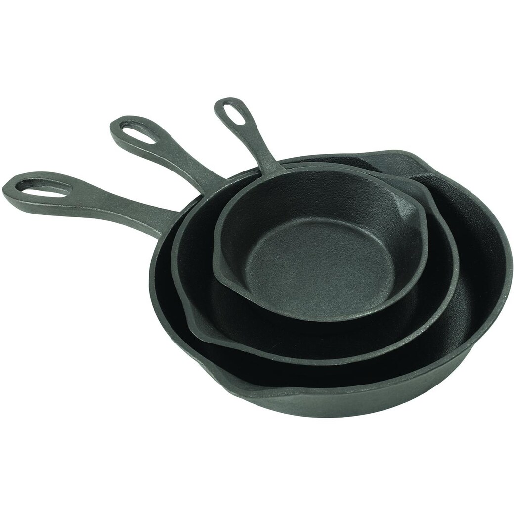 Bayou Classic Skillets 3 Piece Cast Iron Skillet Set - Mycitystee