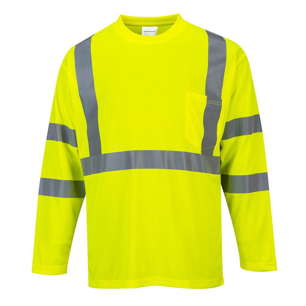 Yellow Hi-Vis Long Sleeved T-Shirt - XXXL - Mycitystee