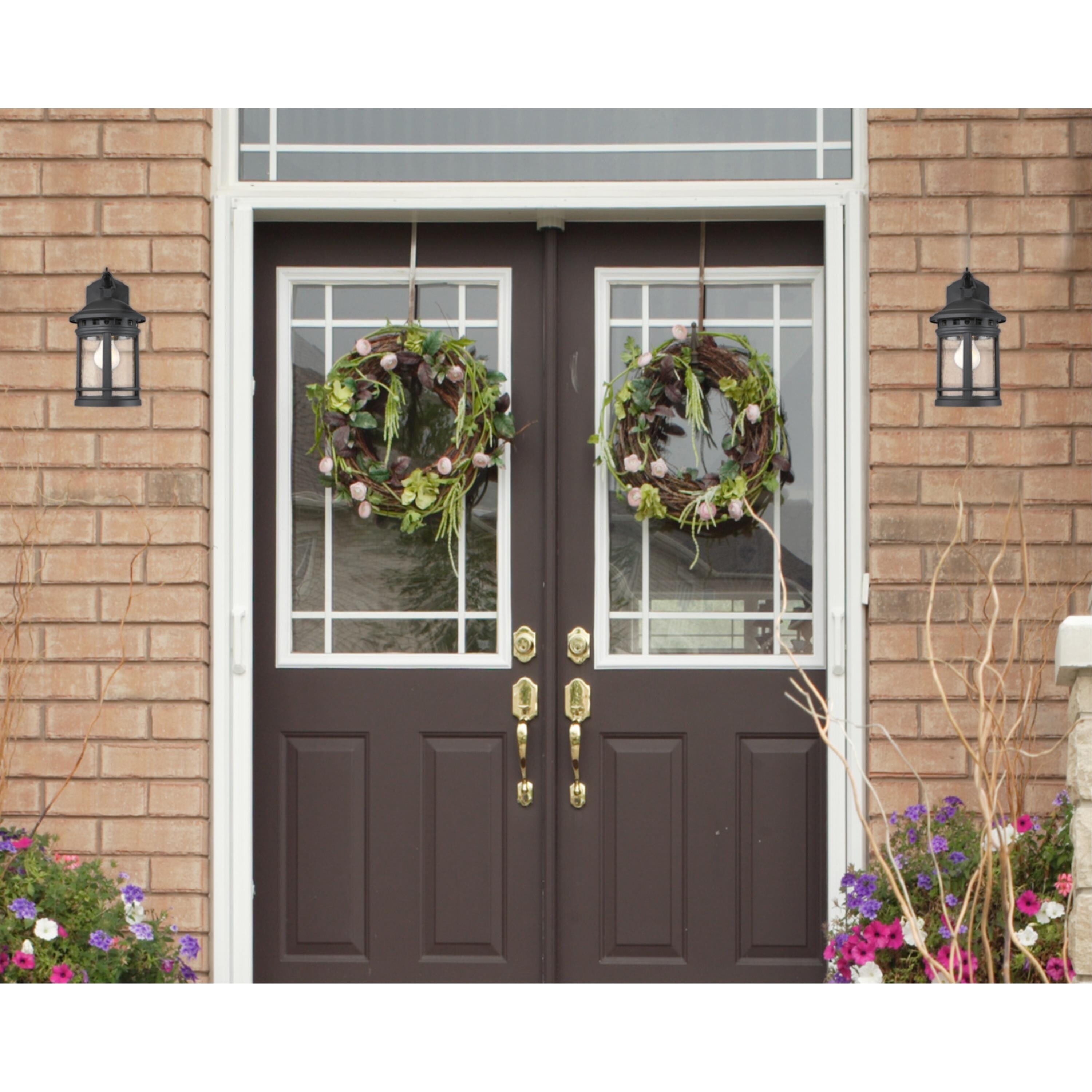 Westinghouse Lighting Sargut One-Light Outdoor Wall Fixture， Textured Black Finish with Clear Seeded Glass Shopping - The Best Deals on Outdoor Wall L - Mycitystee