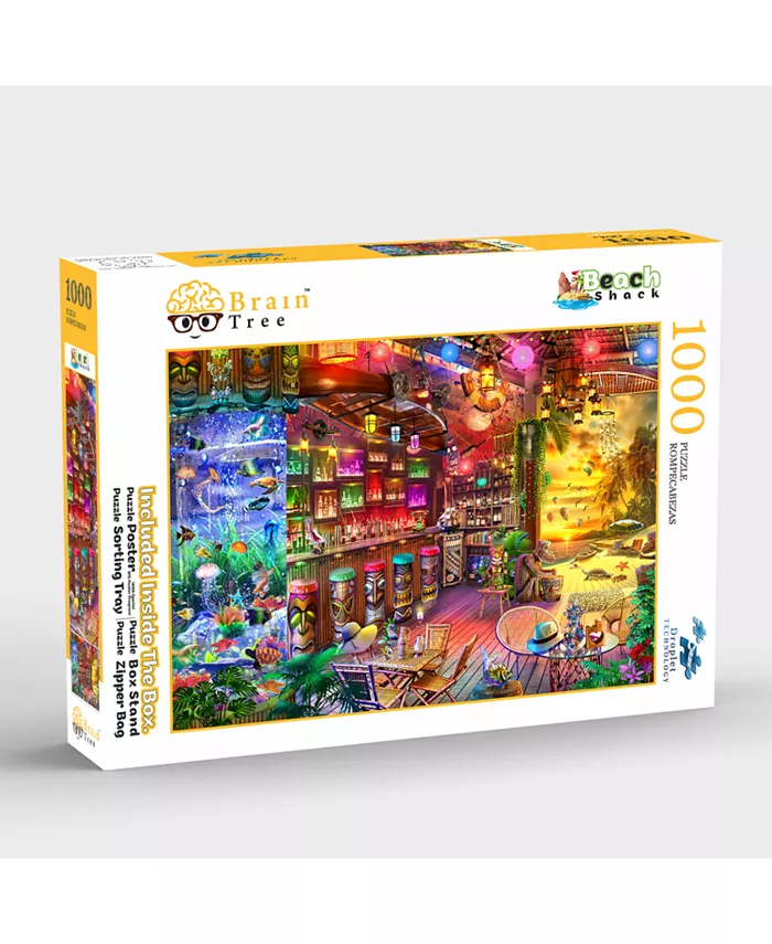 Brain Tree Games Beach Shack 1000 Piece Jigsaw Puzzle - Mycitystee