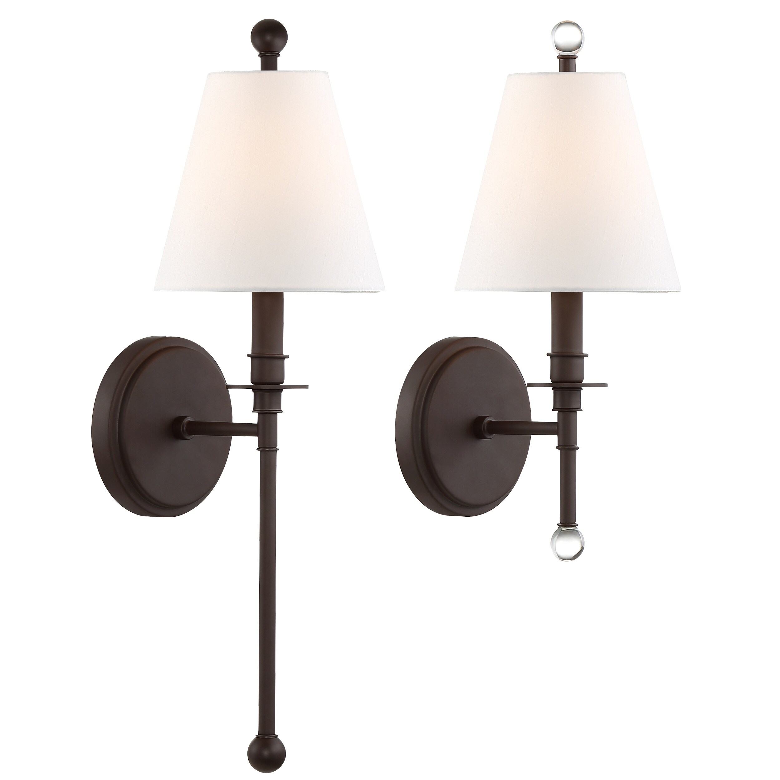 Riverdale 1 Light Dark Bronze Wall Mount - 6'' W x 14.5'' H x 7'' D - Mycitystee