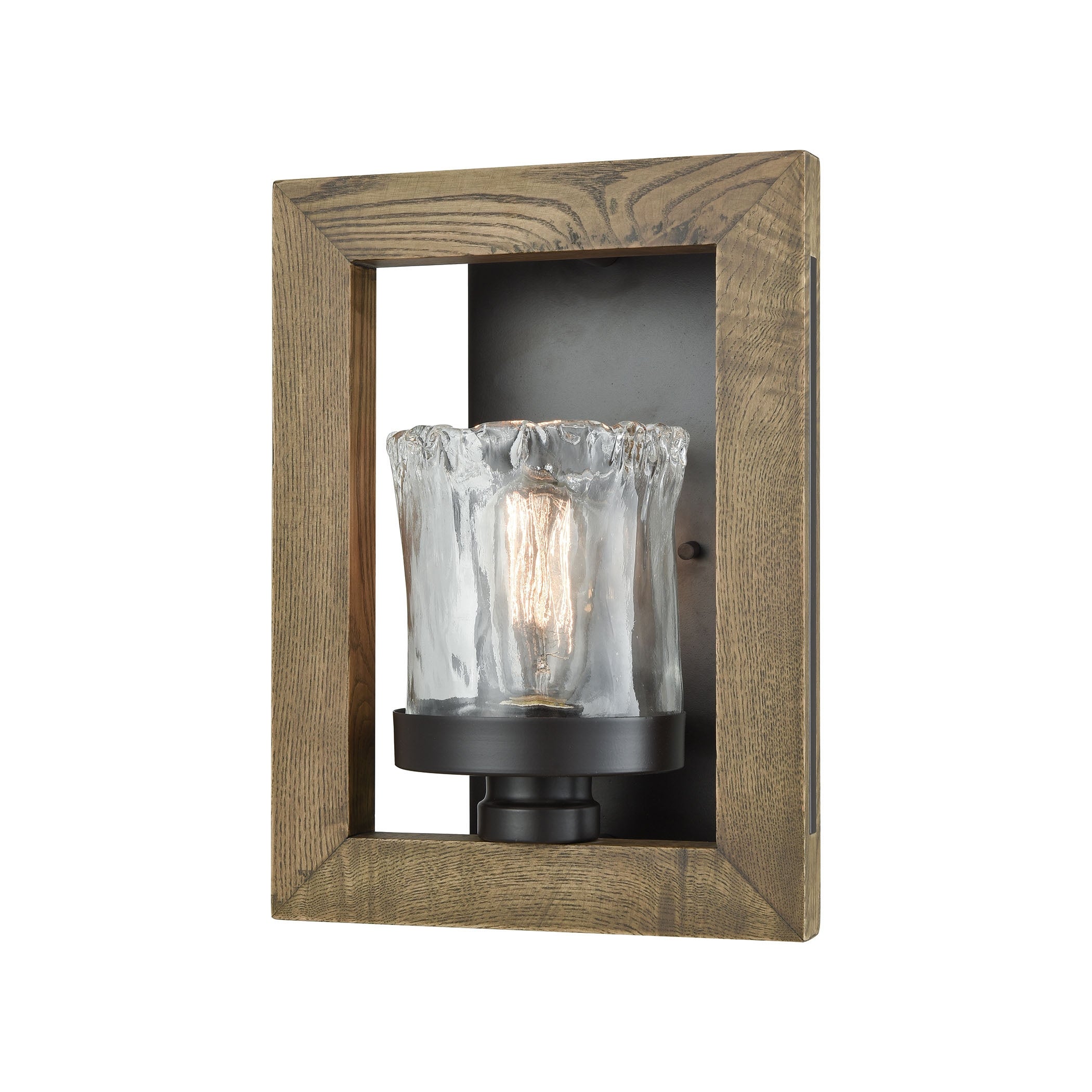 Timberwood 1-Light Wall Lamp in Oil Rubbed Bronze - Oil Rubbed Bronze - Mycitystee