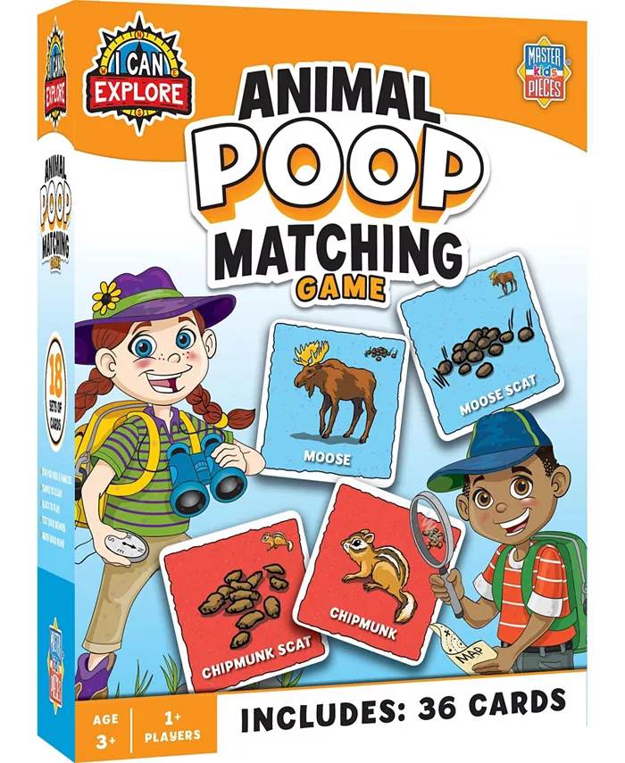 MasterPieces Puzzles Licensed I Can Explore Animal Poop Matching Game for Kids and Families - Mycitystee