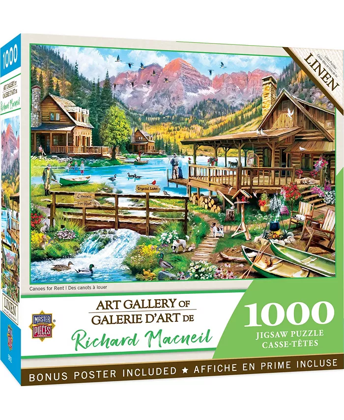 MasterPieces Puzzles MasterPieces 1000 Piece Jigsaw Puzzle - Canoes for Rent - Mycitystee