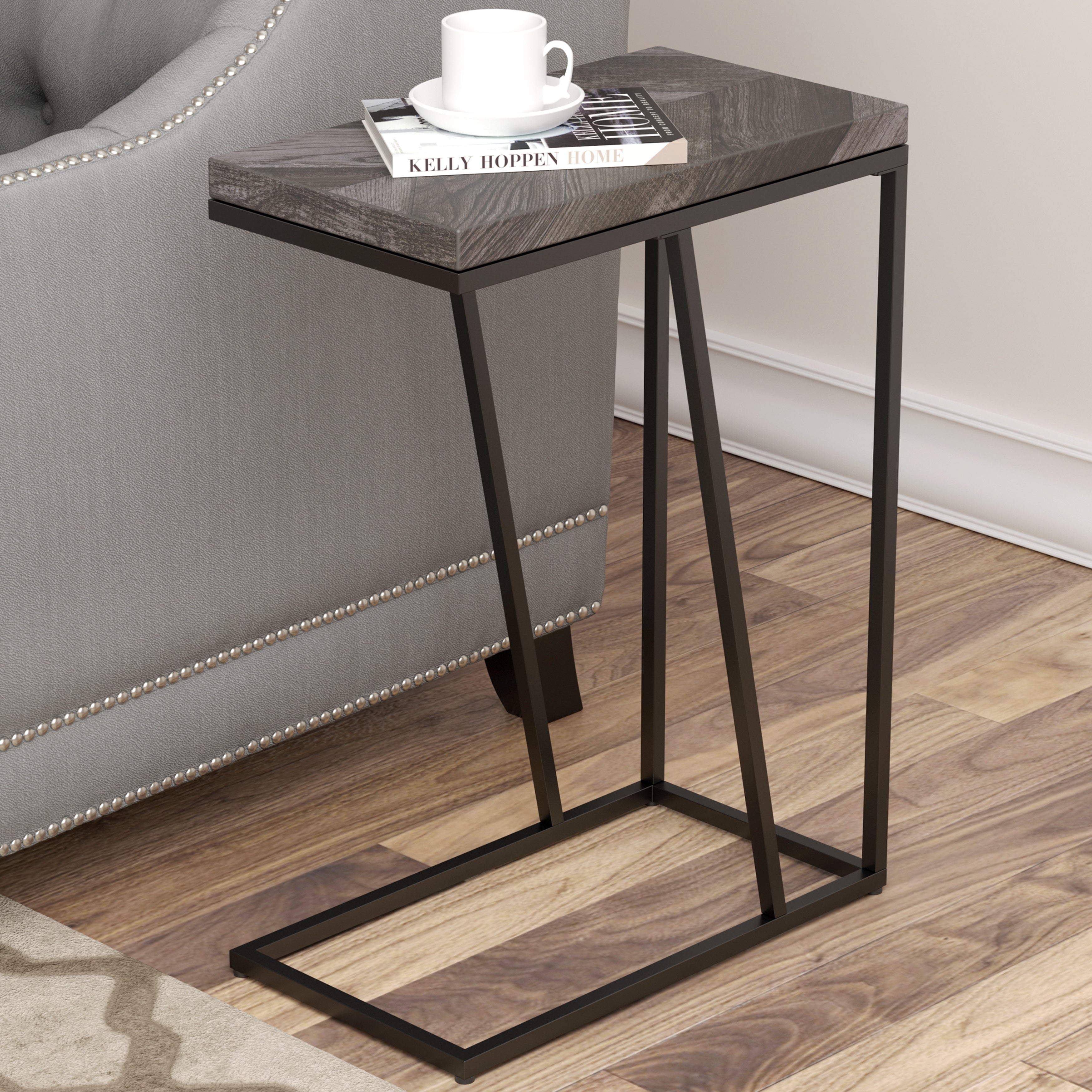 Contemporary Modern Design Rustic Grey Accent Snack Table - Mycitystee