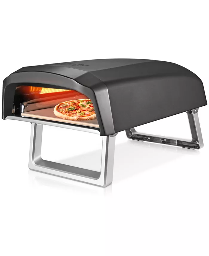 Commercial Chef Gas Pizza Oven - Propane Pizza Oven Outdoor - Portable Pizza Ovens for Outside - Stone Brick Pizza Maker Oven Grill with Dual L-Shaped - Mycitystee