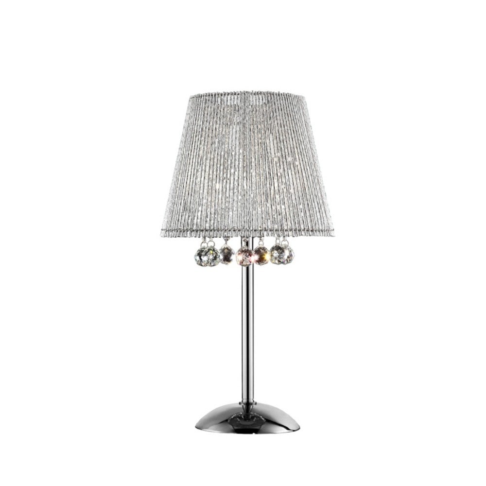 Dreamy Silver Table Lamp with Crystal Accents - Large - Mycitystee