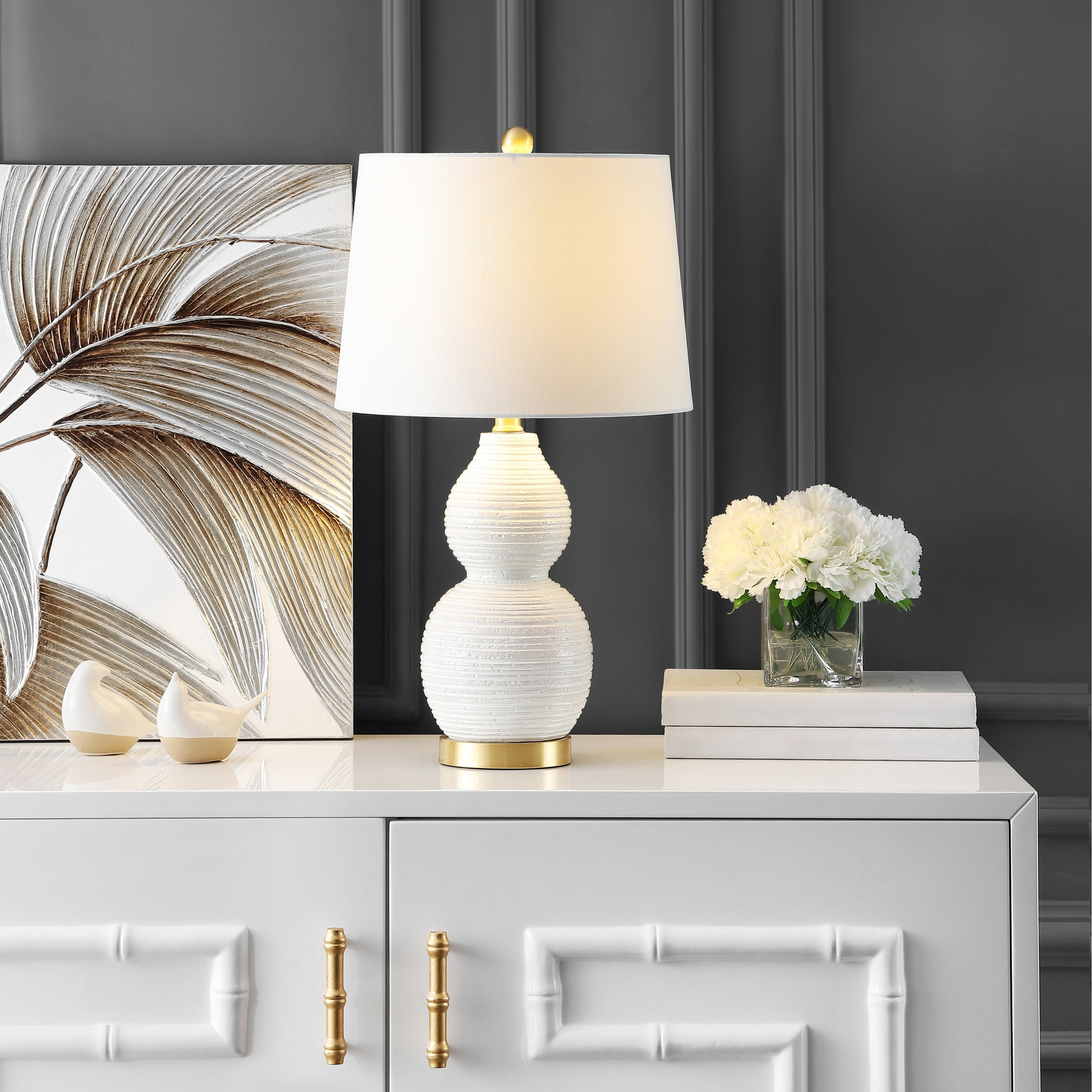 SAFAVIEH Lighting 25-inch Darsa White LED Table Lamp - 14