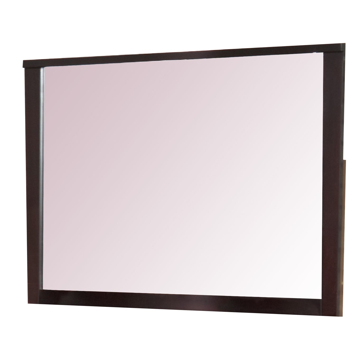 Fang 50 Inch Rectangular Dresser Mirror， Wood Frame， Dark Cherry Brown - - 35756505 - Mycitystee