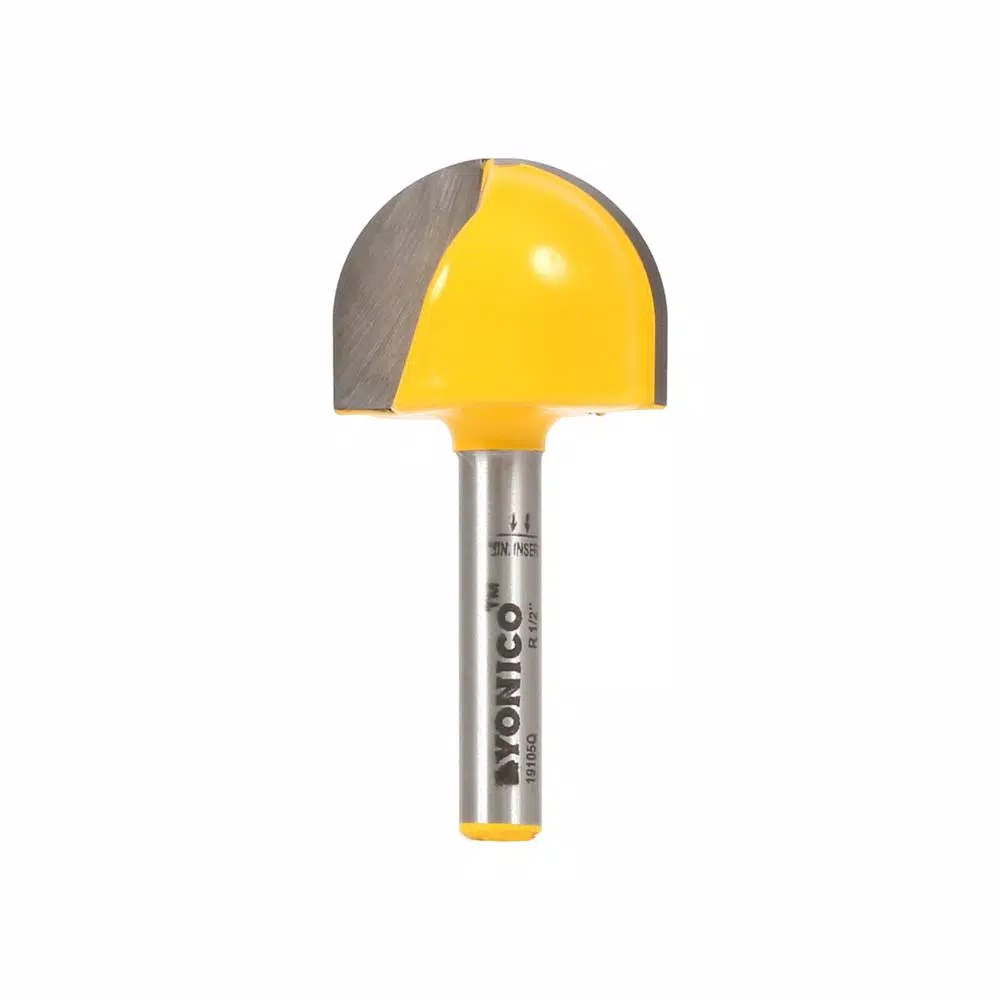 Yonico 1 in. Dia Carbide Tipped Core Box 1/4 in. Shank Router Bit and#8211; XDC Depot - Mycitystee