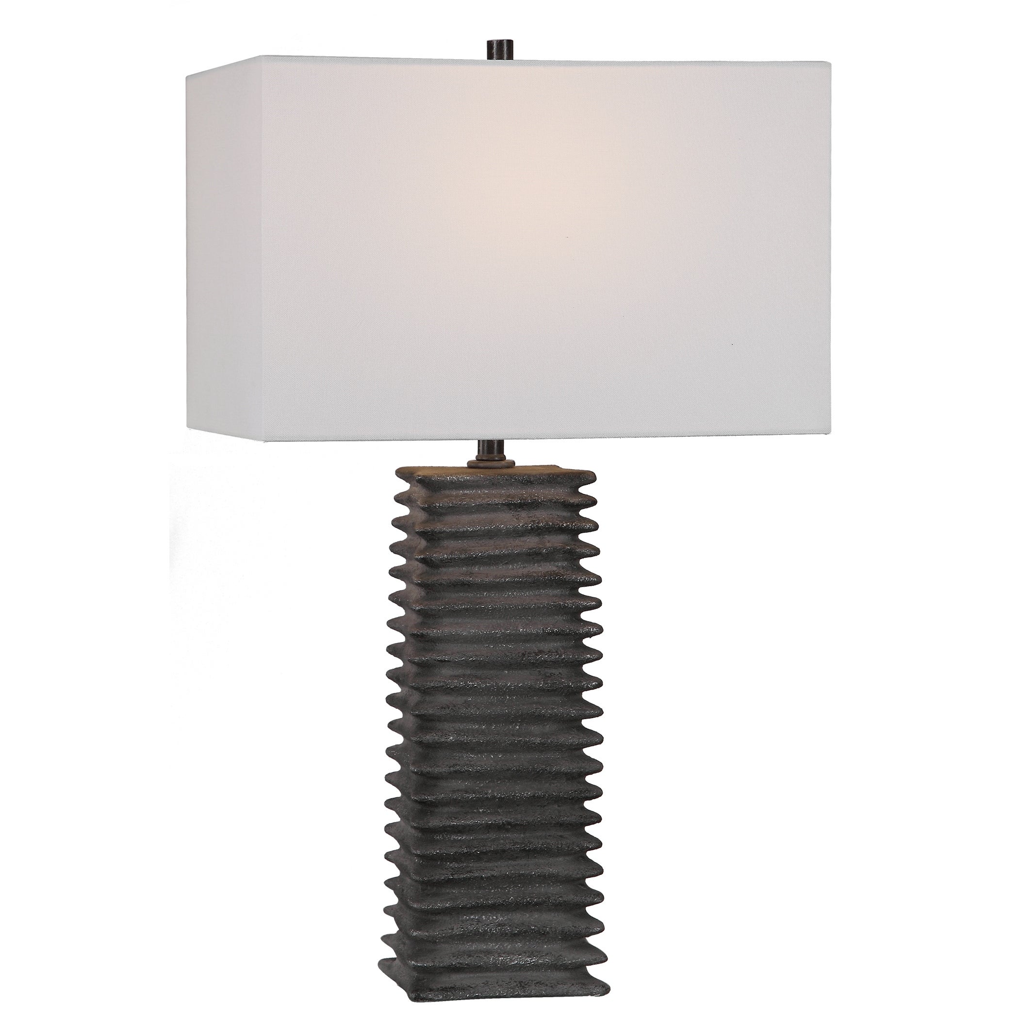 Uttermost Sanderson Metallic Charcoal Table Lamp - Mycitystee