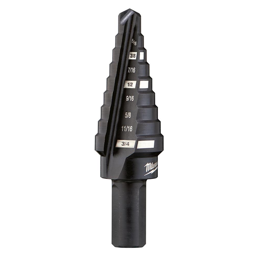 Milwaukee #3 Step Drill Bit 1/4 in. - 3/4 in. x 1/16 in. 48-89-9203 from Milwaukee - Mycitystee